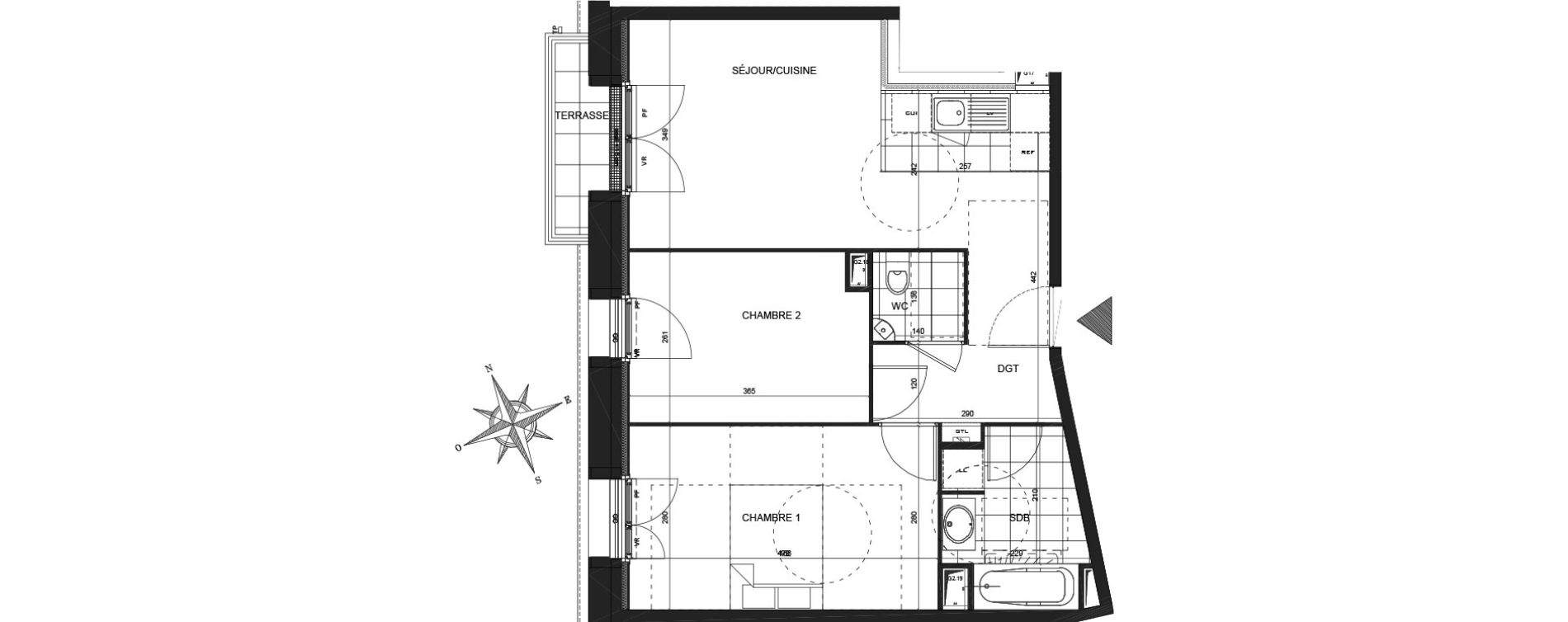 Appartement T3 de 54,30 m2 &agrave; Franconville Jean monnet