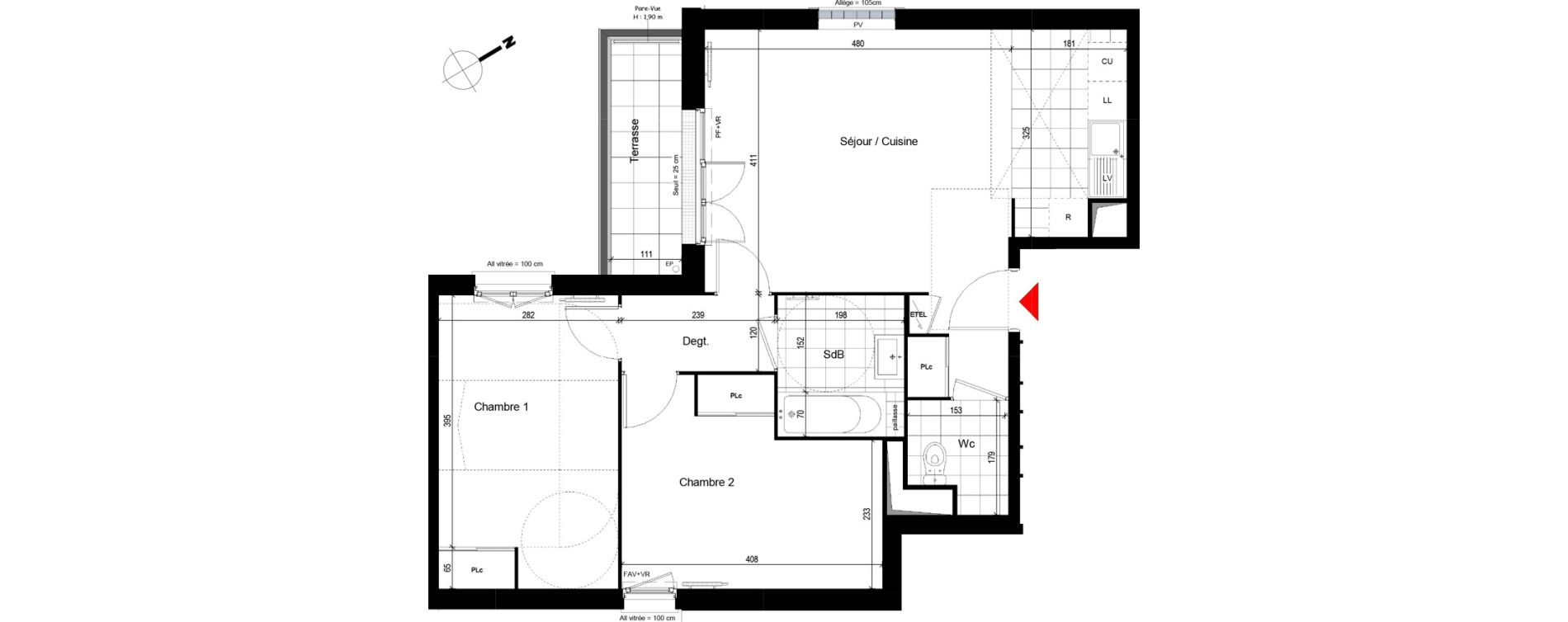 Appartement T3 de 62,10 m2 &agrave; Franconville Centre