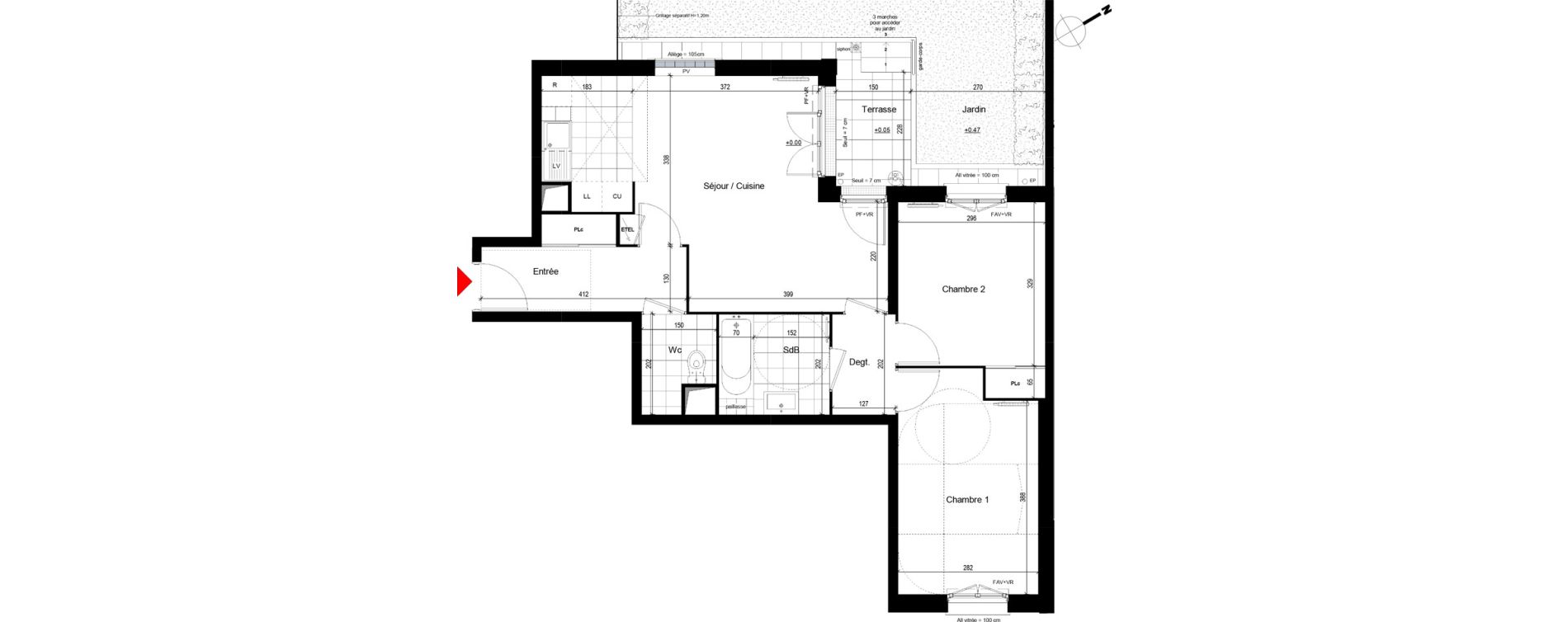 Appartement T3 de 62,26 m2 &agrave; Franconville Centre