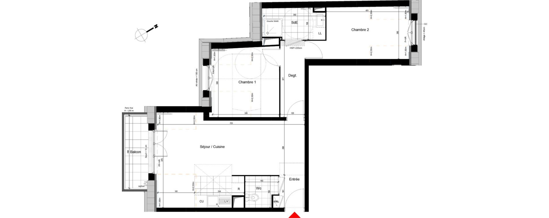 Appartement T3 de 63,40 m2 &agrave; Franconville Centre