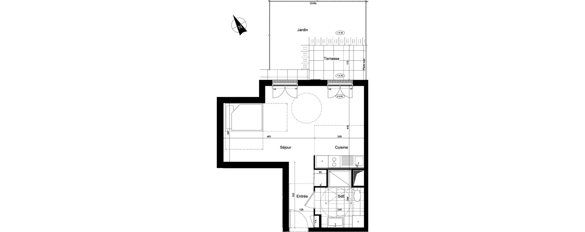 Appartement T1 de 36,87 m2 &agrave; Franconville Mare des noues