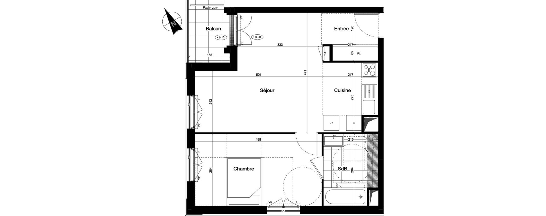 Appartement T2 de 49,11 m2 &agrave; Franconville Mare des noues