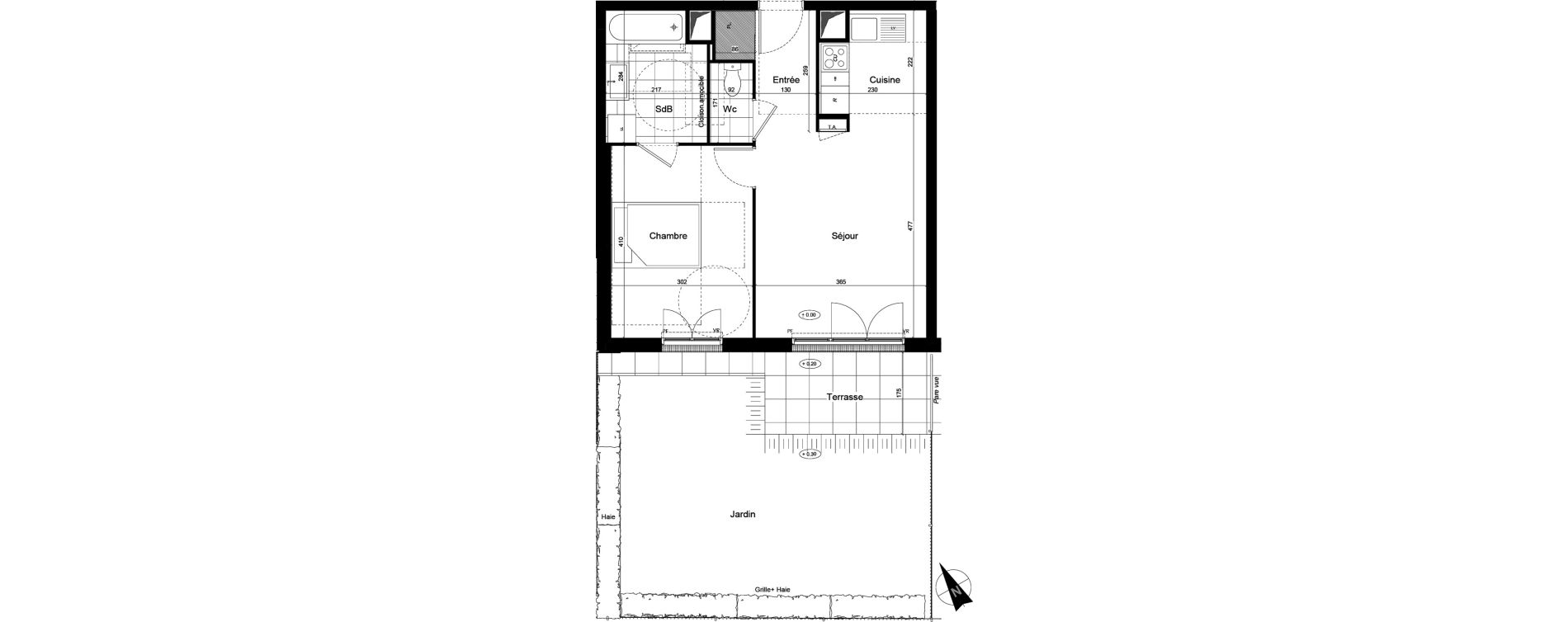 Appartement T2 de 45,40 m2 &agrave; Franconville Mare des noues