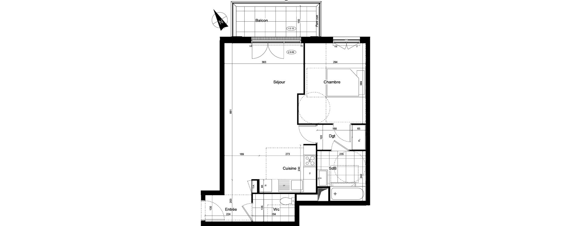 Appartement T2 de 54,69 m2 &agrave; Franconville Mare des noues