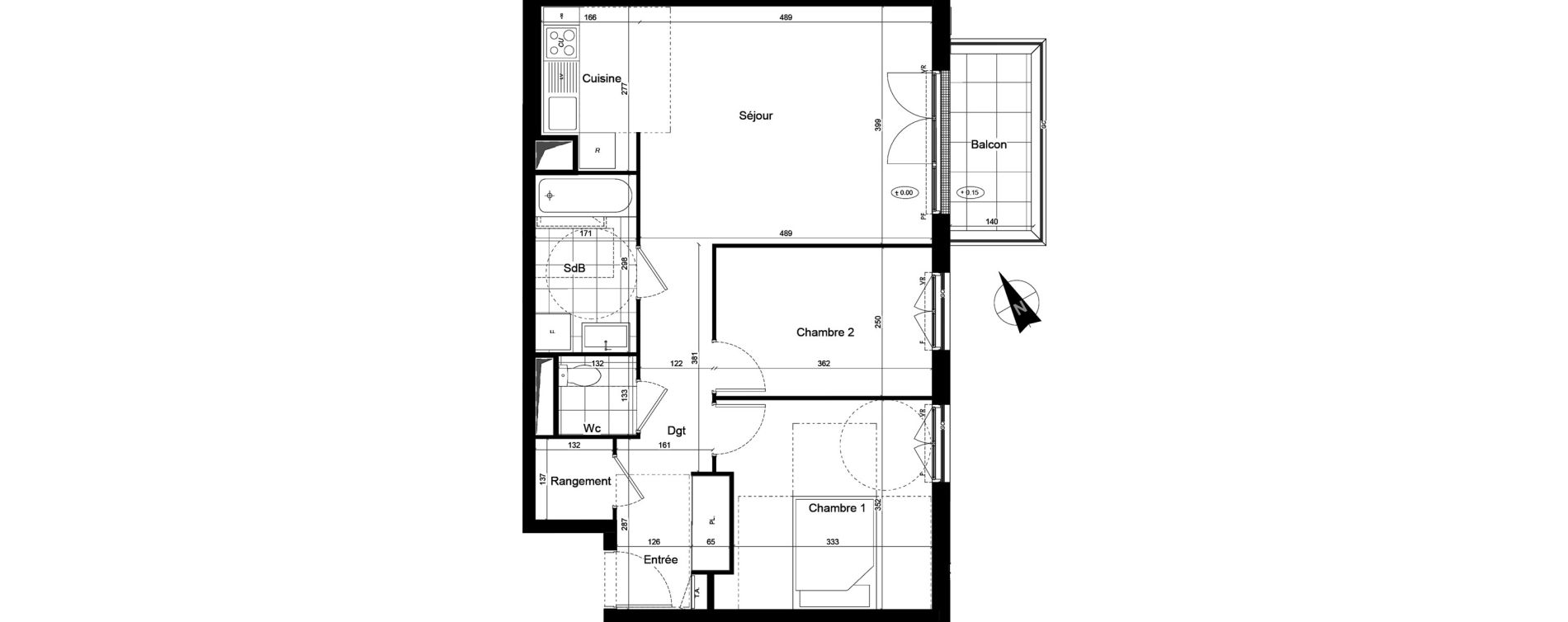 Appartement T3 de 62,48 m2 &agrave; Franconville Mare des noues