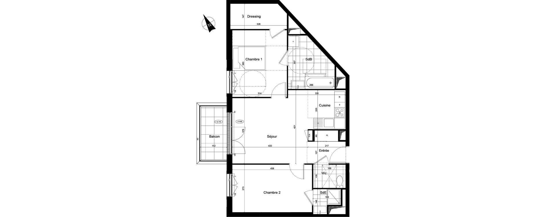 Appartement T3 de 65,85 m2 &agrave; Franconville Mare des noues