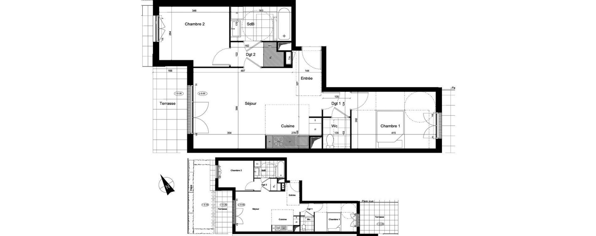 Appartement T3 de 59,26 m2 &agrave; Franconville Mare des noues