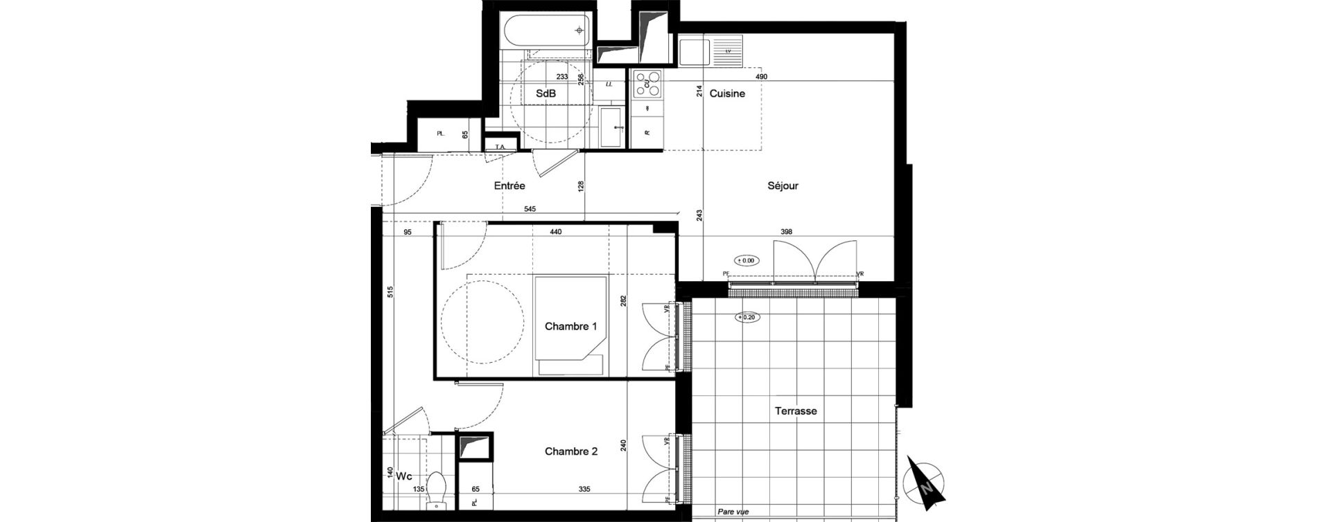 Appartement T3 de 60,12 m2 &agrave; Franconville Mare des noues