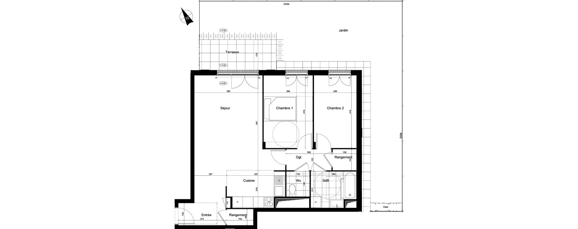 Appartement T3 de 72,41 m2 &agrave; Franconville Mare des noues
