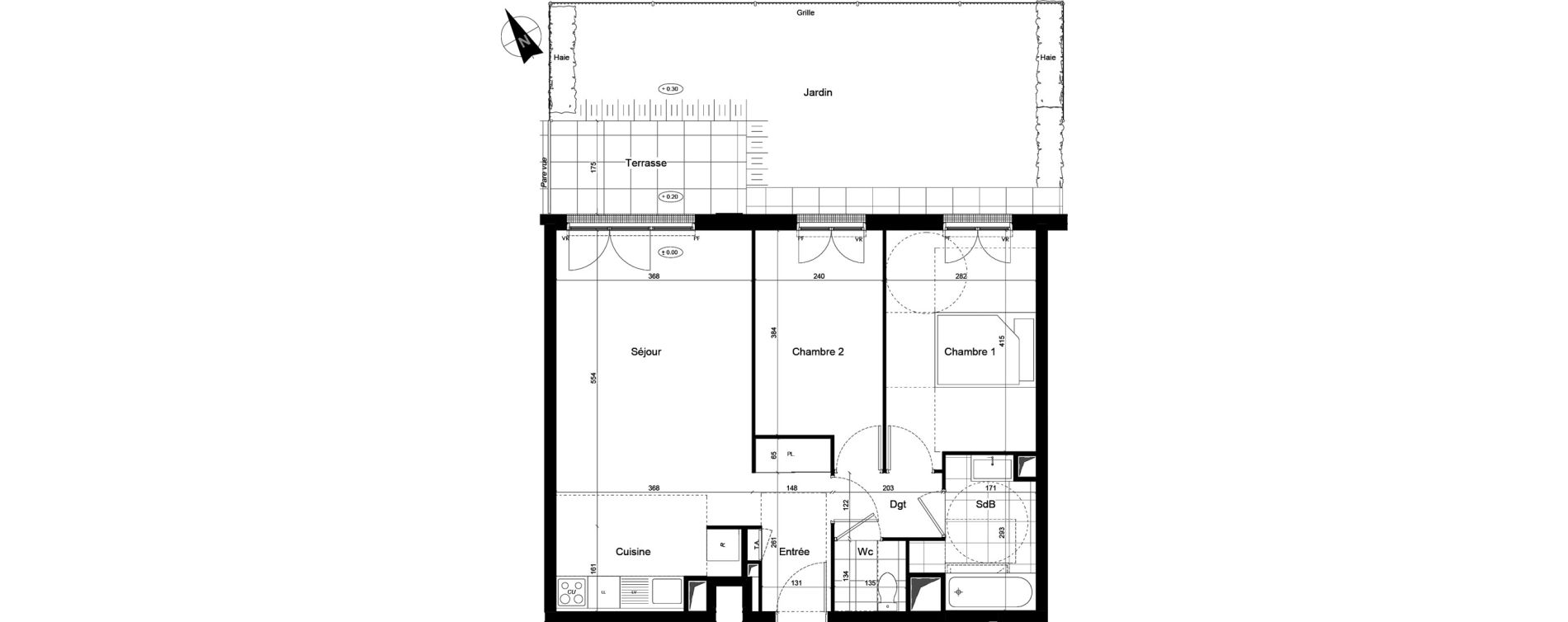 Appartement T3 de 61,14 m2 &agrave; Franconville Mare des noues
