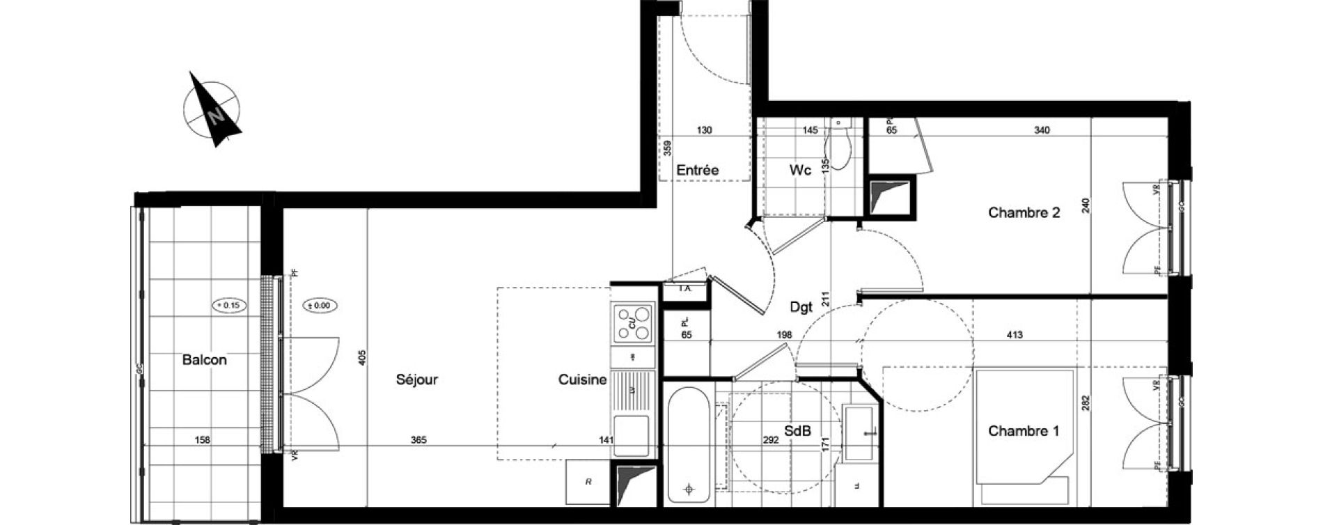 Appartement T3 de 56,39 m2 &agrave; Franconville Mare des noues