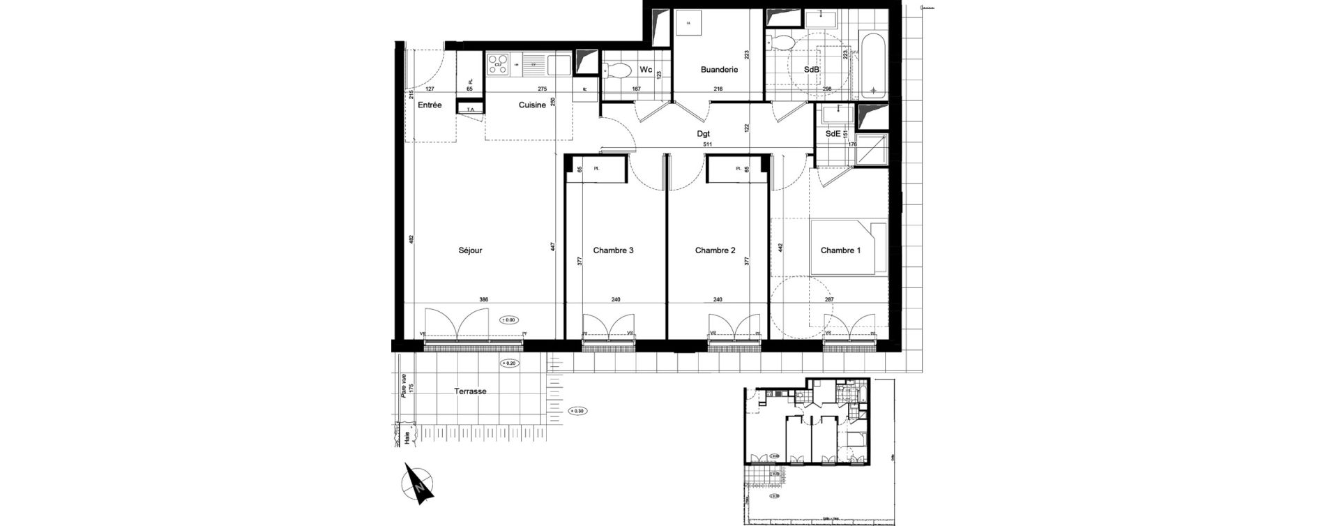 Appartement T4 de 82,89 m2 &agrave; Franconville Mare des noues