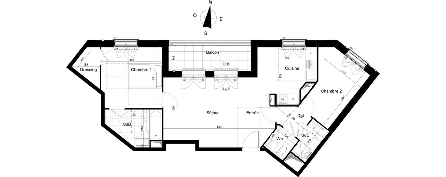 Appartement T3 de 66,03 m2 &agrave; Franconville Mare des noues