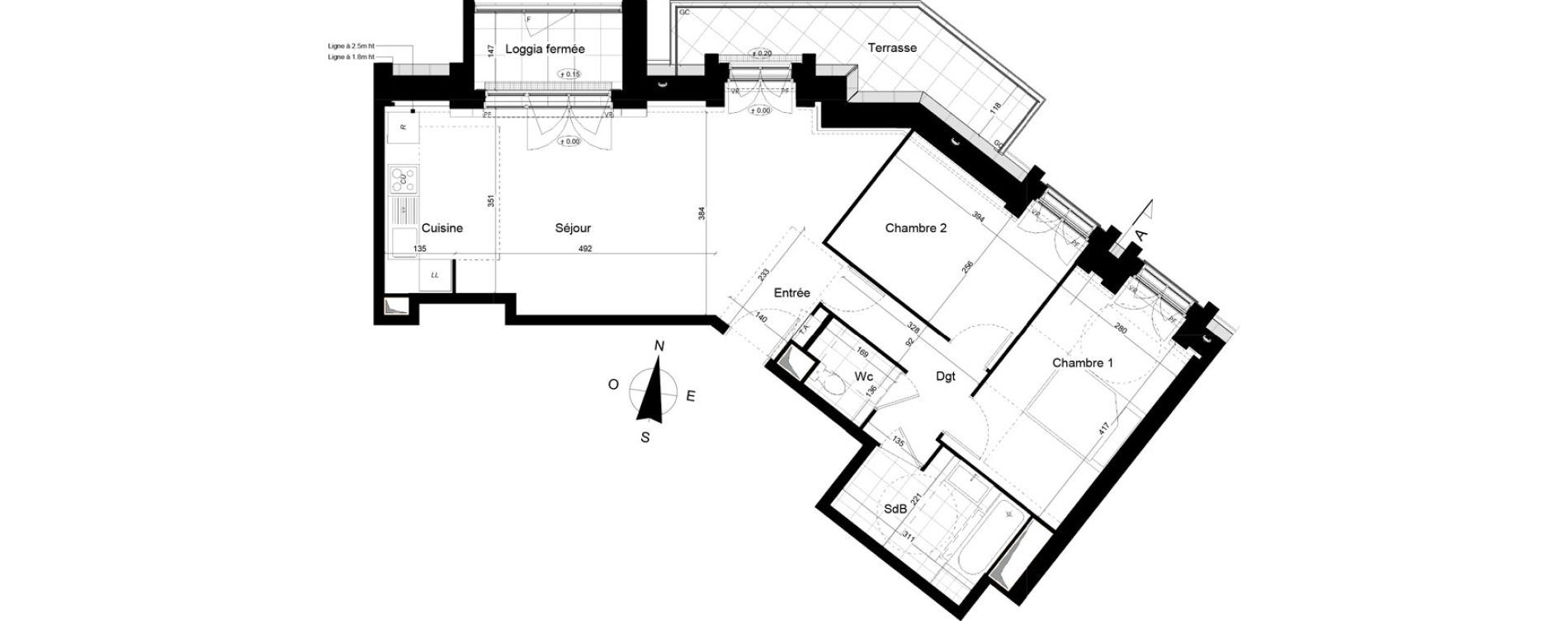 Appartement T3 de 71,26 m2 &agrave; Franconville Mare des noues