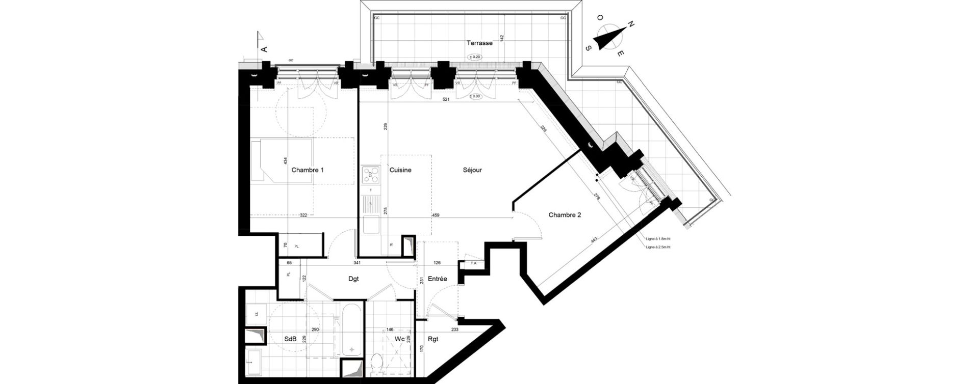 Appartement T3 de 74,19 m2 &agrave; Franconville Mare des noues