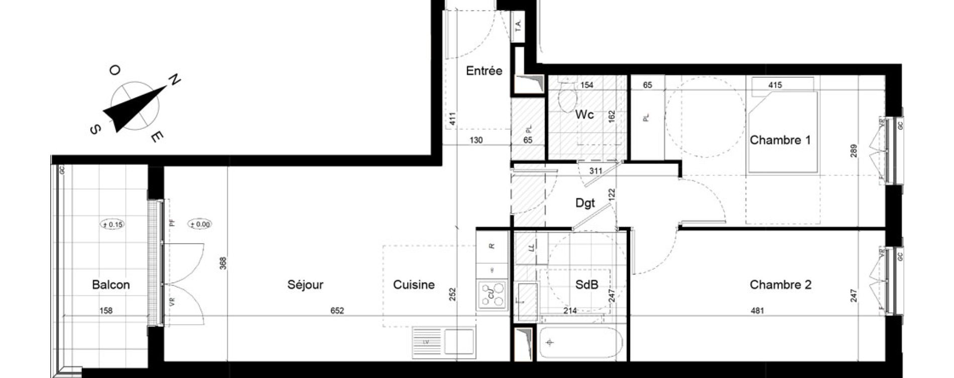 Appartement T3 de 64,28 m2 &agrave; Franconville Mare des noues