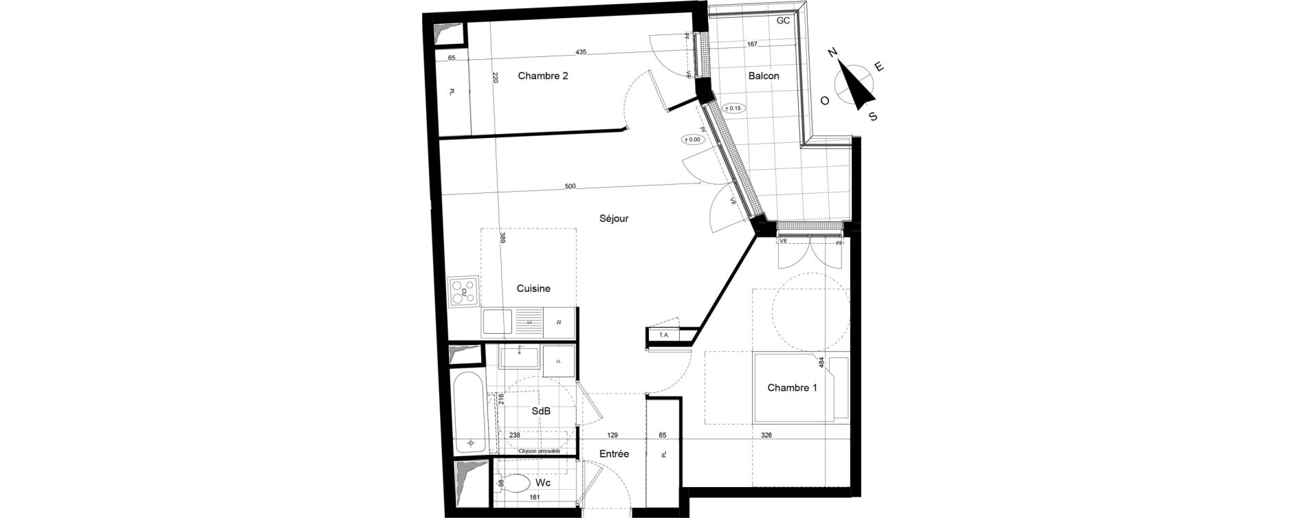Appartement T3 de 59,36 m2 &agrave; Franconville Mare des noues