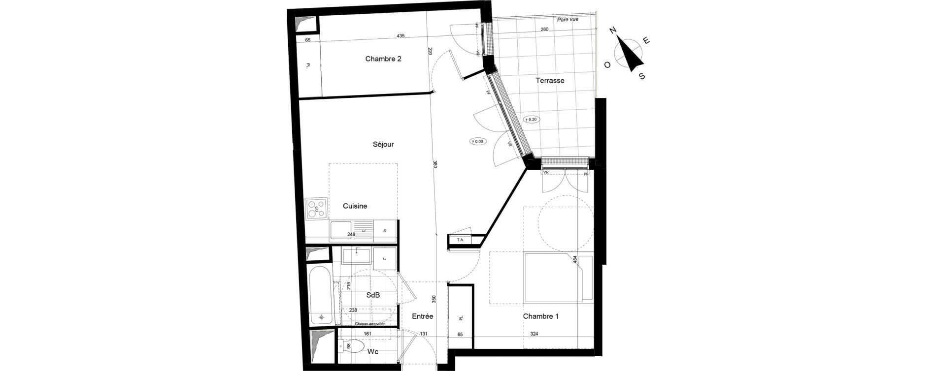 Appartement T3 de 59,10 m2 &agrave; Franconville Mare des noues