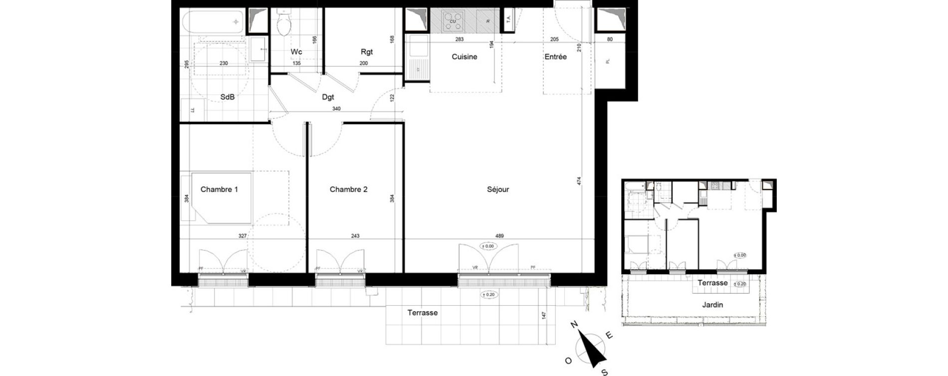 Appartement T3 de 71,86 m2 &agrave; Franconville Mare des noues