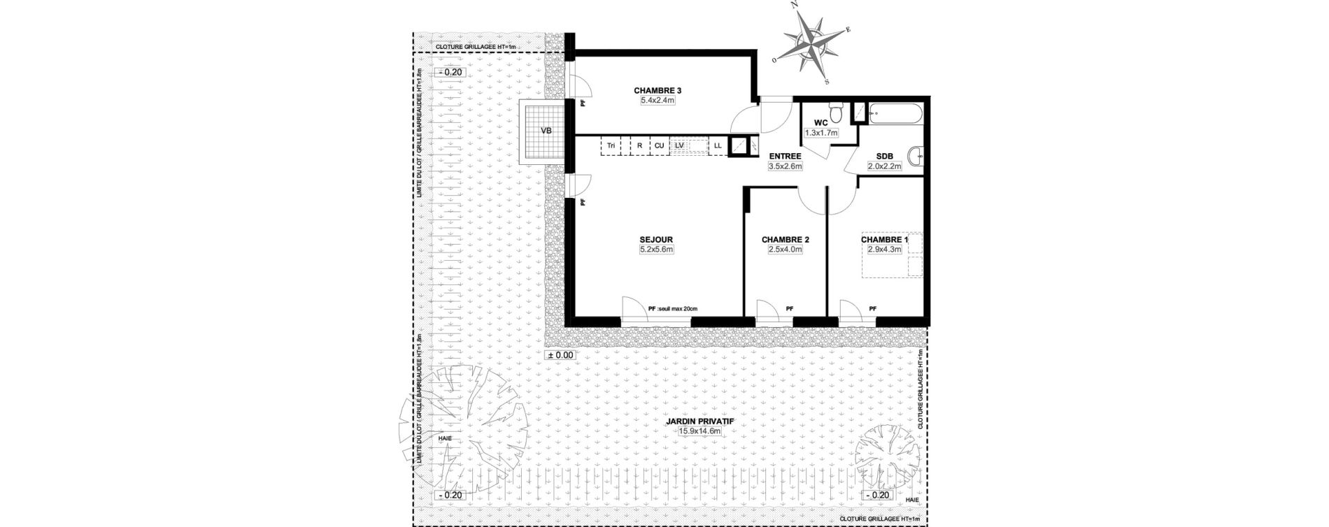 Appartement T4 de 75,95 m2 &agrave; Garges-L&egrave;s-Gonesse Centre