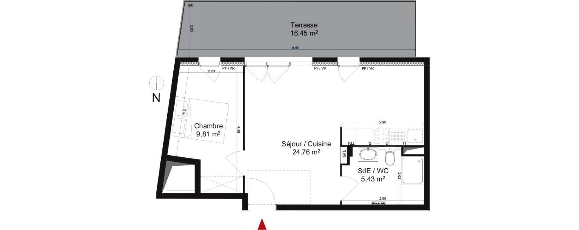 Appartement T2 de 40,00 m2 &agrave; Gonesse Centre
