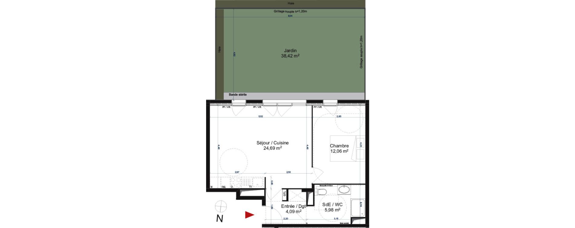 Appartement T2 de 46,82 m2 &agrave; Gonesse Centre