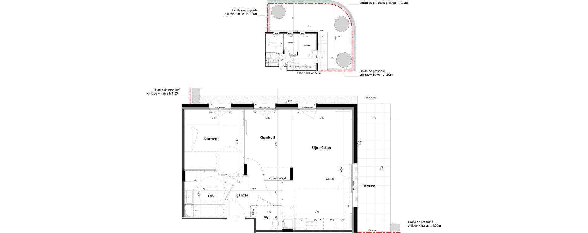 Appartement T3 de 55,58 m2 &agrave; Goussainville Demoiselles - grand pr&eacute; - gare