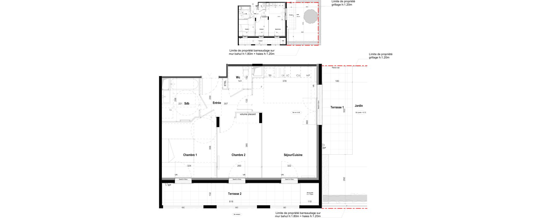 Appartement T3 de 55,61 m2 &agrave; Goussainville Demoiselles - grand pr&eacute; - gare