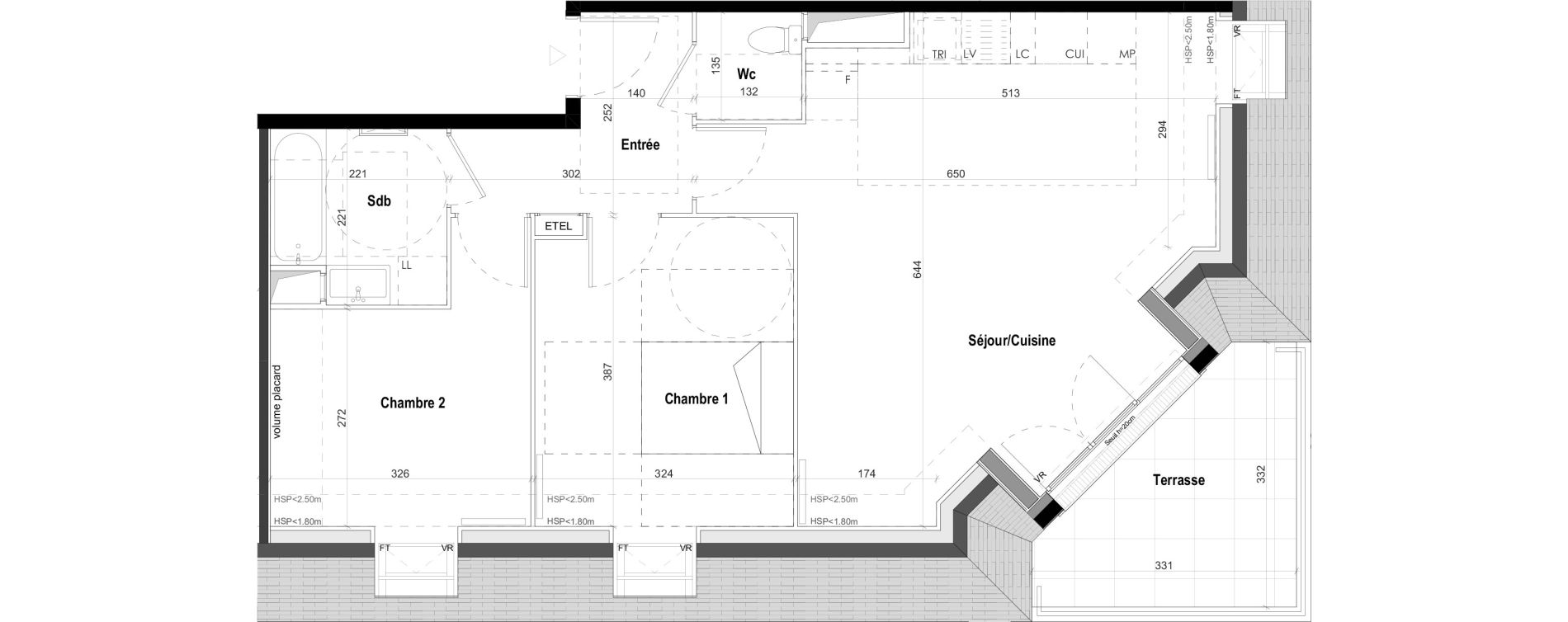 Appartement T3 de 63,46 m2 &agrave; Goussainville Demoiselles - grand pr&eacute; - gare