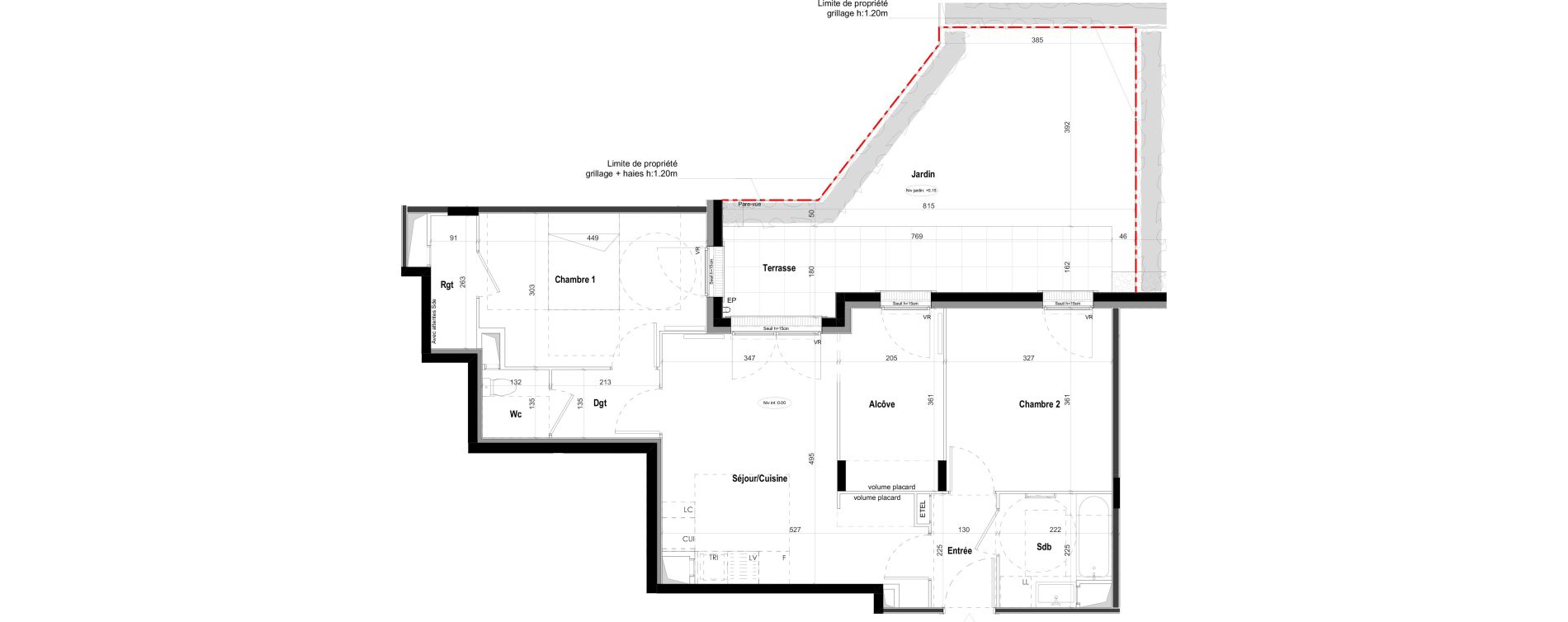 Appartement T3 de 66,17 m2 &agrave; Goussainville Demoiselles - grand pr&eacute; - gare