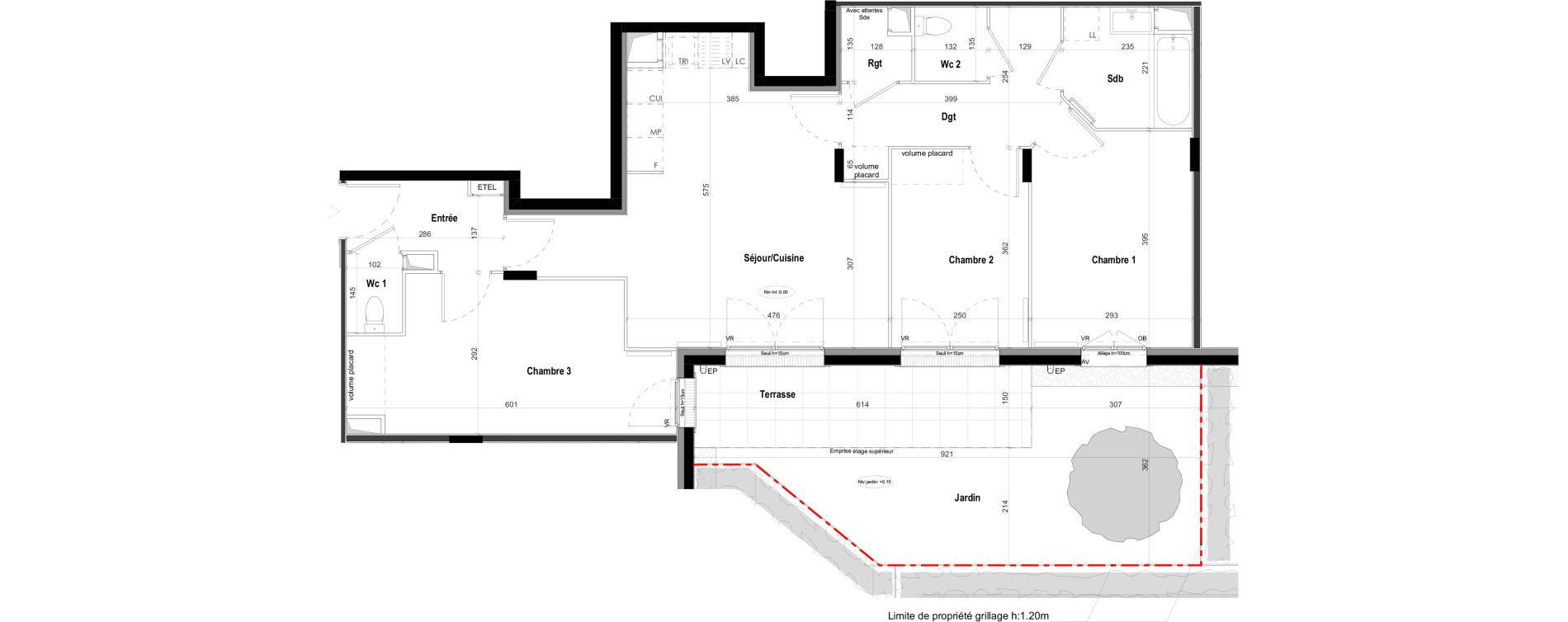 Appartement T4 de 80,33 m2 &agrave; Goussainville Demoiselles - grand pr&eacute; - gare