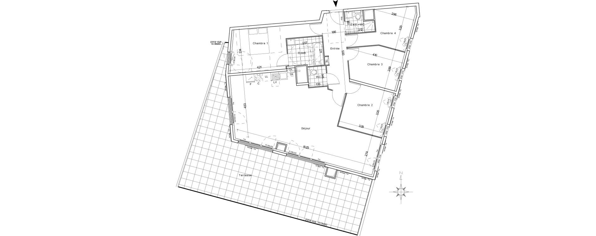 Appartement T5 de 113,18 m2 &agrave; Groslay Centre