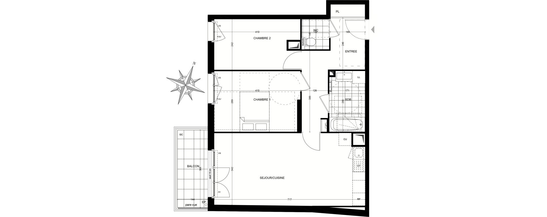 Appartement T3 de 62,15 m2 &agrave; Herblay Herblay sur seine centre ville