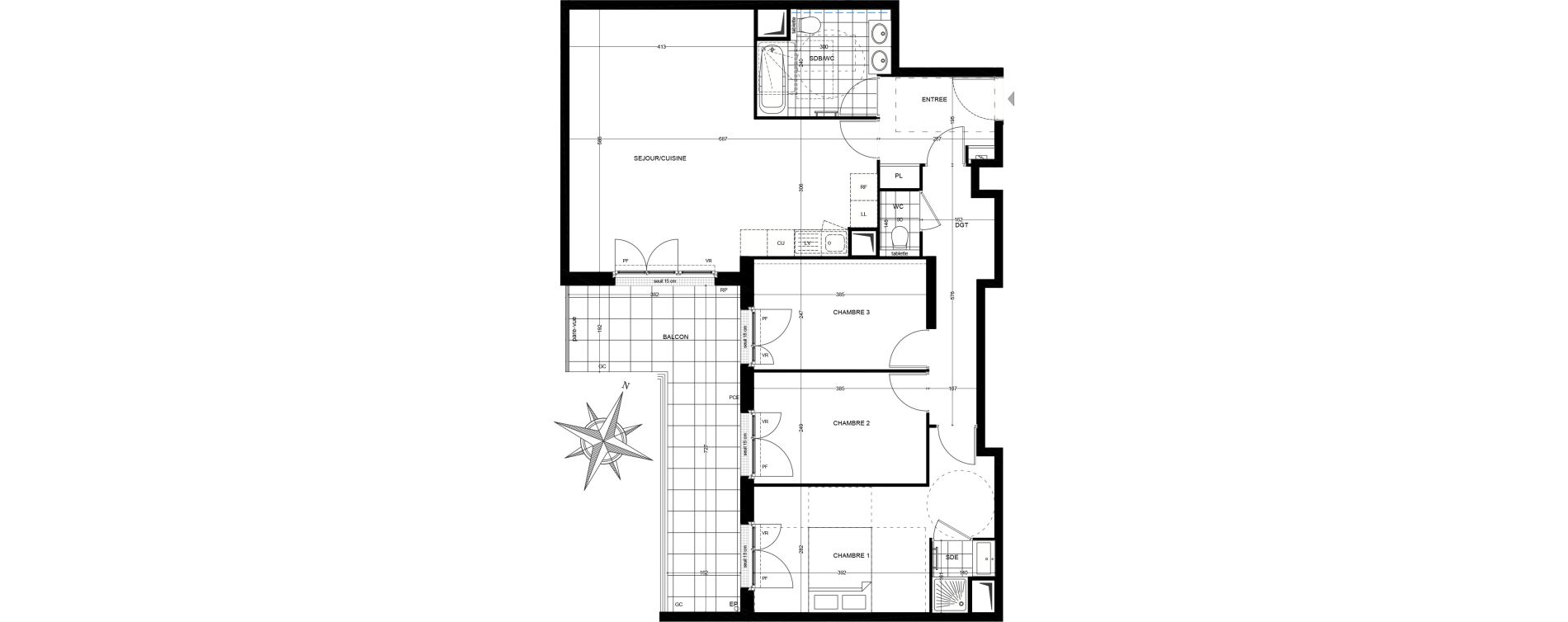 Appartement T4 de 87,16 m2 &agrave; Herblay Herblay sur seine centre ville