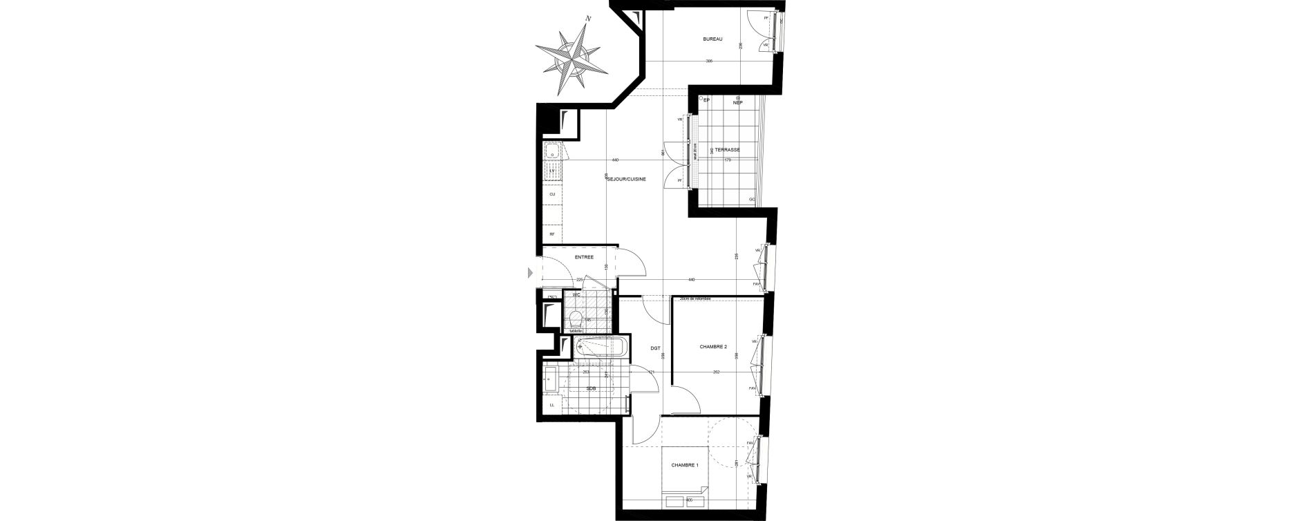 Appartement T3 de 72,21 m2 &agrave; Herblay Herblay sur seine centre ville