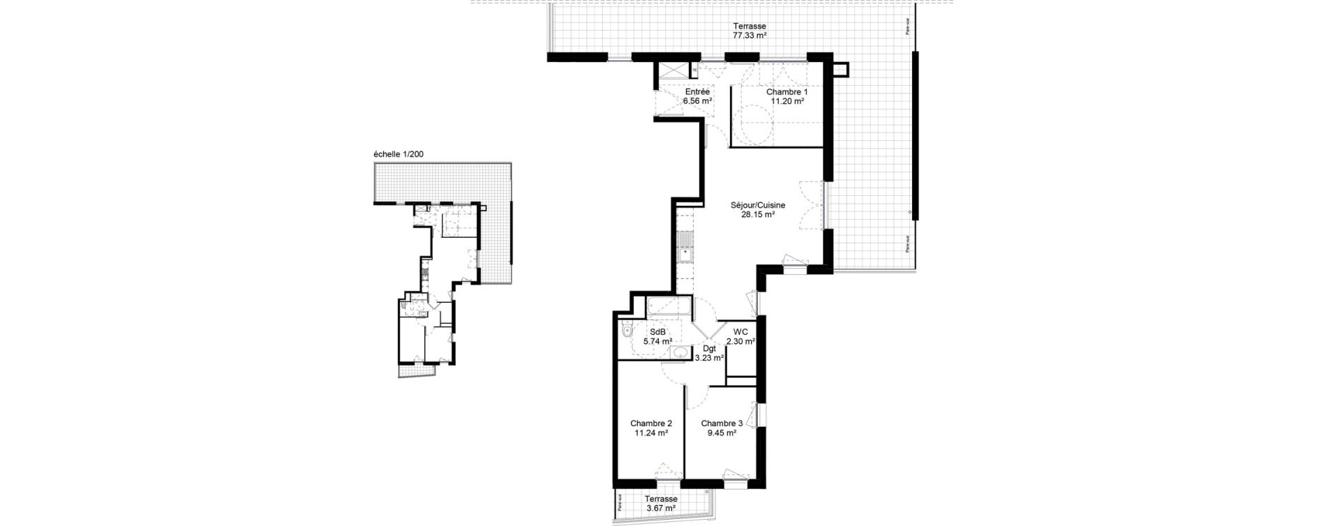 Appartement T4 de 77,87 m2 &agrave; Jouy-Le-Moutier L hautiloise