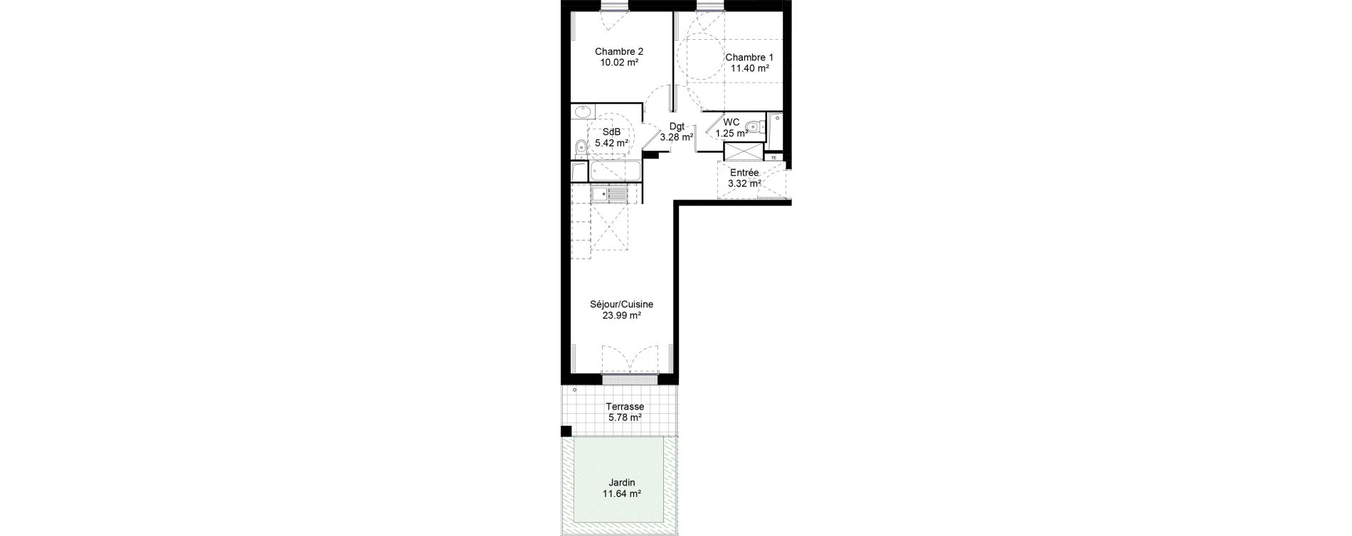 Appartement T3 de 58,68 m2 &agrave; Jouy-Le-Moutier L hautiloise