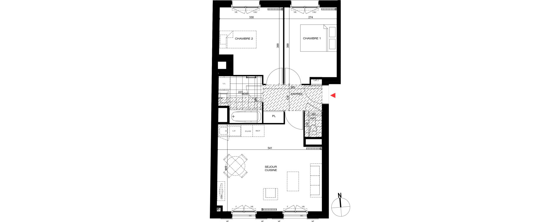 Appartement T3 de 56,93 m2 &agrave; La Frette-Sur-Seine Centre
