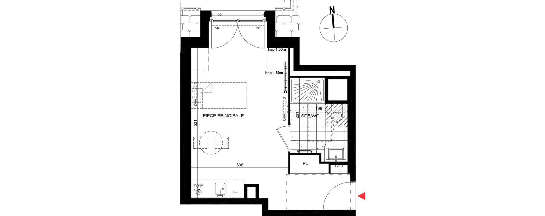 Appartement T1 de 26,59 m2 &agrave; La Frette-Sur-Seine Centre