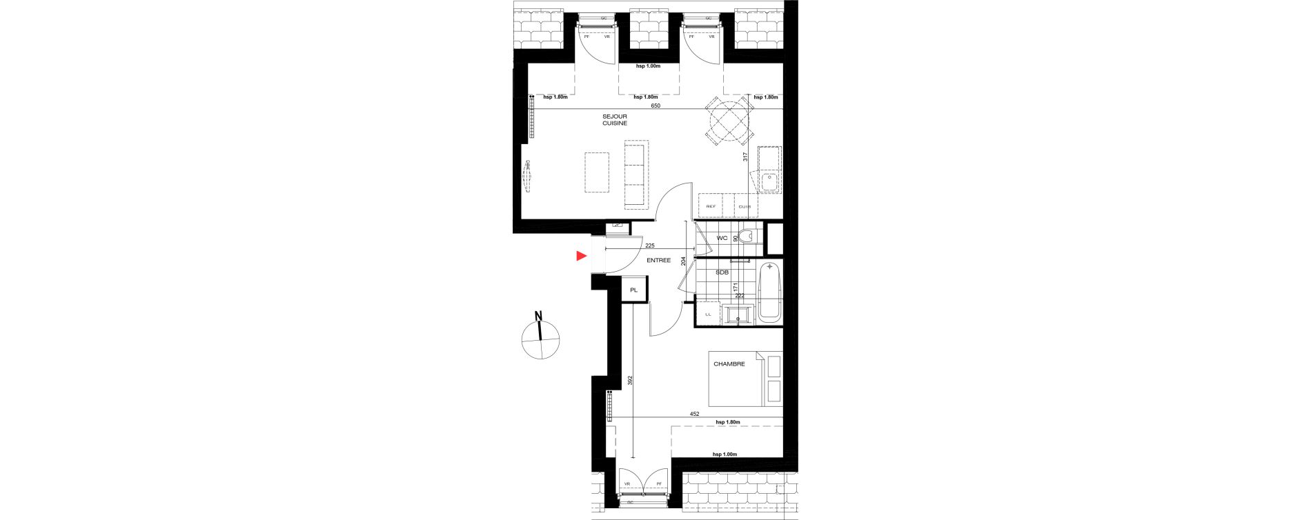Appartement T2 de 48,47 m2 &agrave; La Frette-Sur-Seine Centre