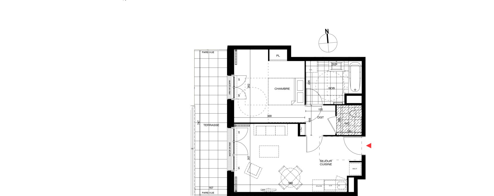 Appartement T2 de 44,93 m2 &agrave; La Frette-Sur-Seine Centre