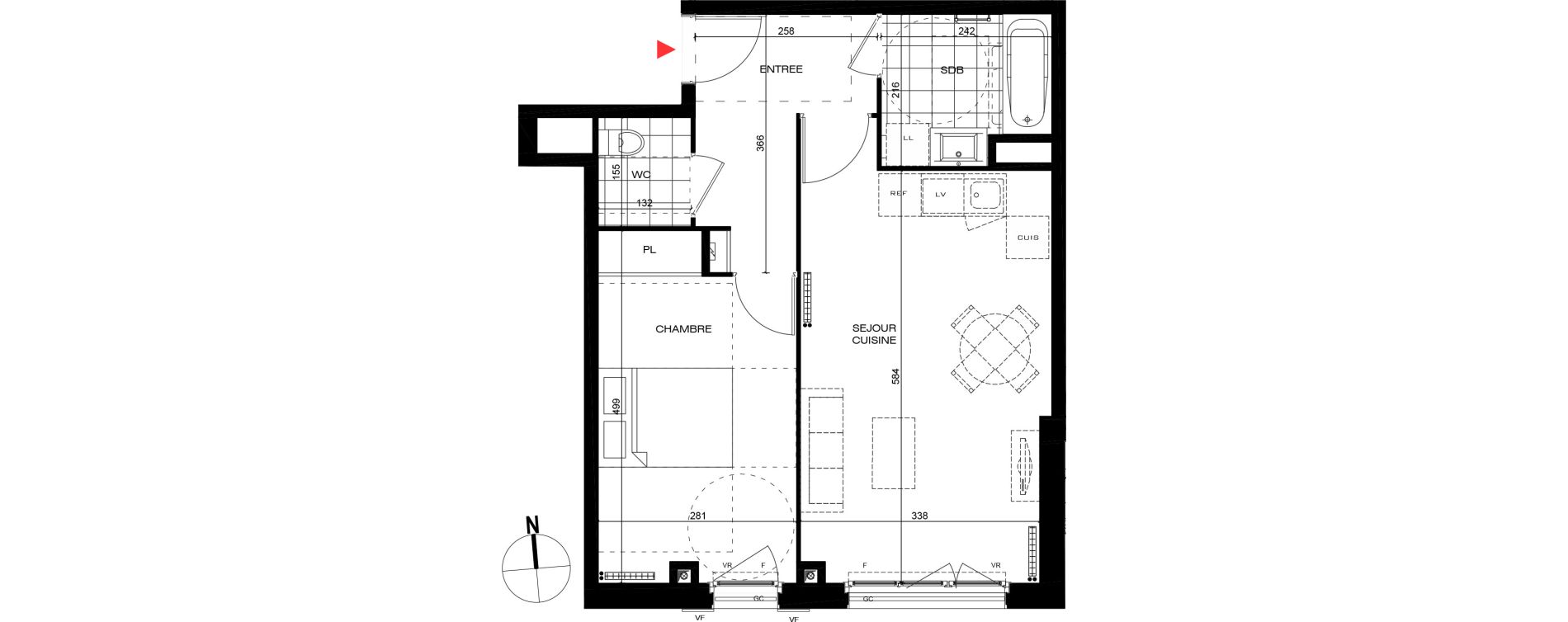 Appartement T2 de 47,54 m2 &agrave; La Frette-Sur-Seine Centre