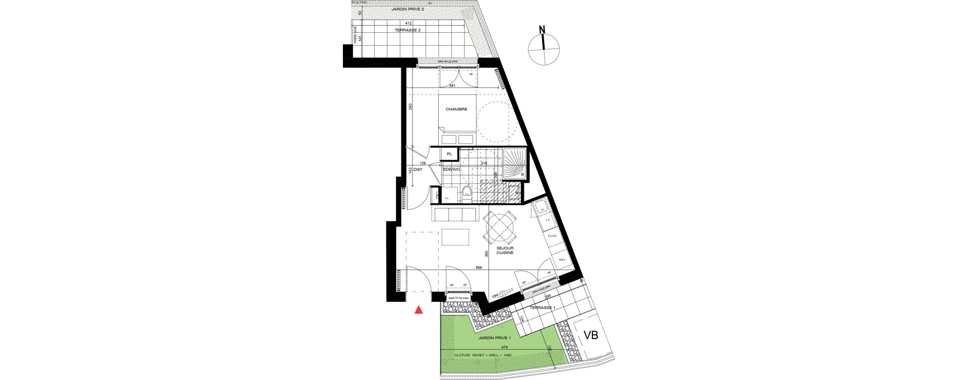 Appartement T2 de 40,10 m2 &agrave; La Frette-Sur-Seine Centre