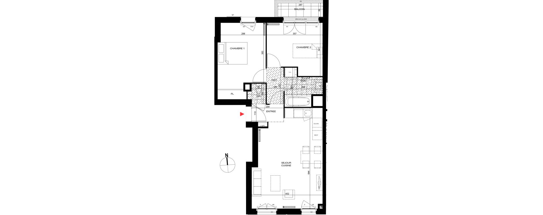 Appartement T3 de 60,78 m2 &agrave; La Frette-Sur-Seine Centre