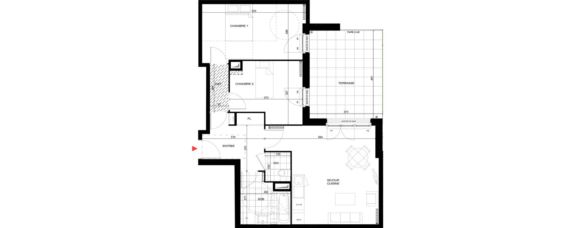 Appartement T3 de 67,72 m2 &agrave; La Frette-Sur-Seine Centre