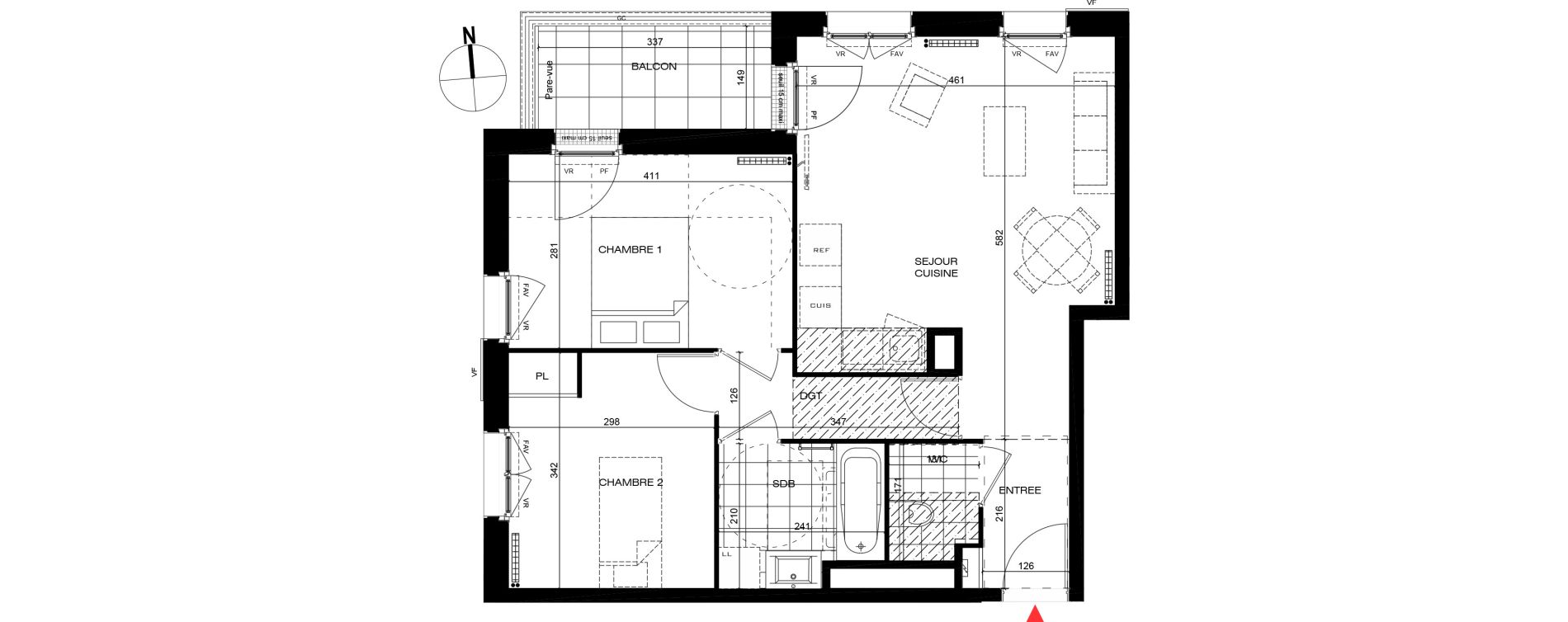 Appartement T3 de 57,83 m2 &agrave; La Frette-Sur-Seine Centre