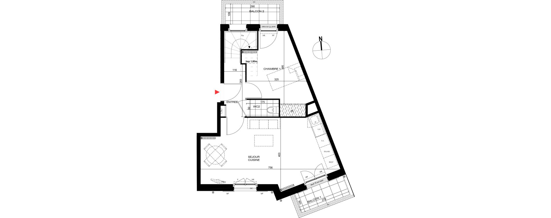 Appartement T3 de 73,86 m2 &agrave; La Frette-Sur-Seine Centre