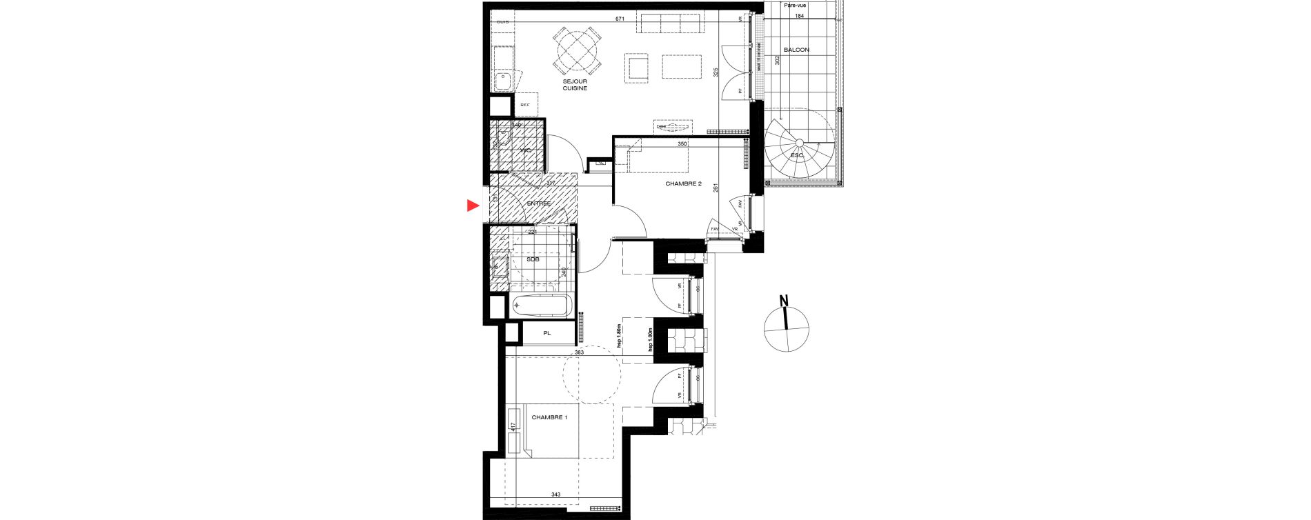 Appartement T3 de 63,73 m2 &agrave; La Frette-Sur-Seine Centre