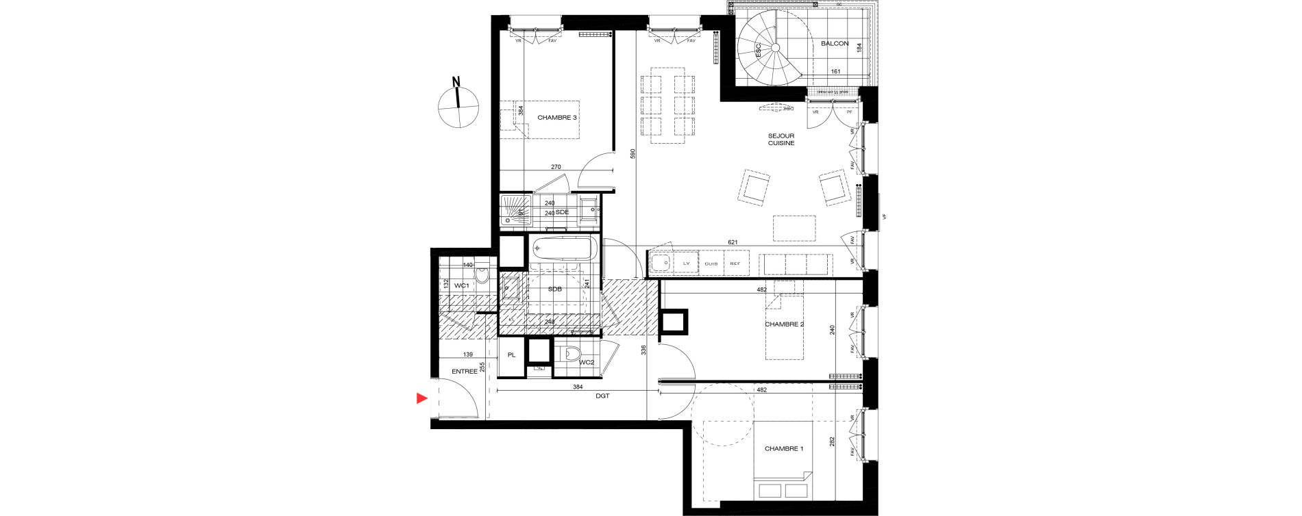 Appartement T4 de 84,94 m2 &agrave; La Frette-Sur-Seine Centre