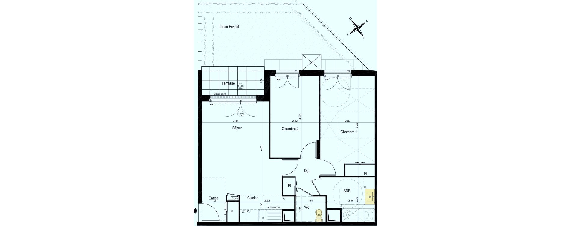 Appartement T3 de 60,11 m2 au Plessis-Bouchard Centre
